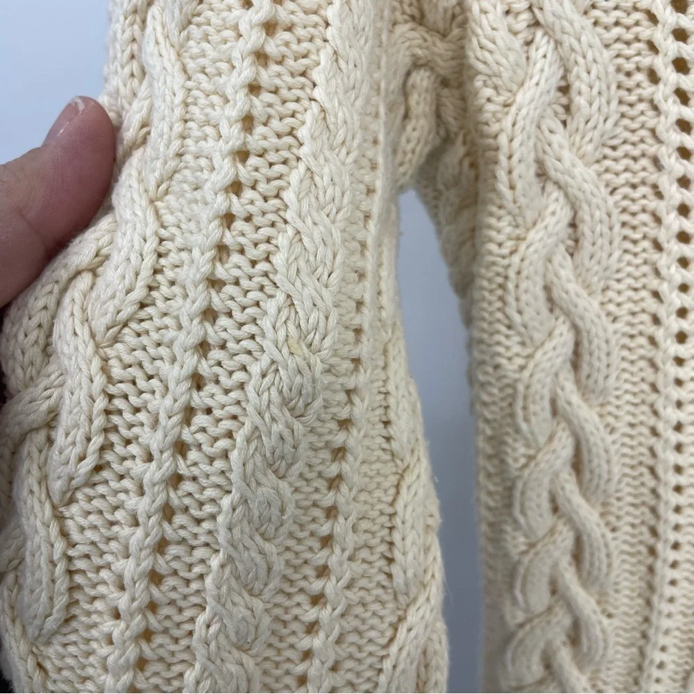 VTG Y2K Lauren Ralph Lauren pullover Sweater LP Cable Knit old money Cottage‎